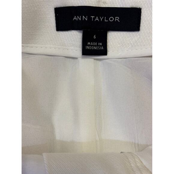 Ann Taylor White Linen Blend Pants Size 6 - Picture 6 of 7